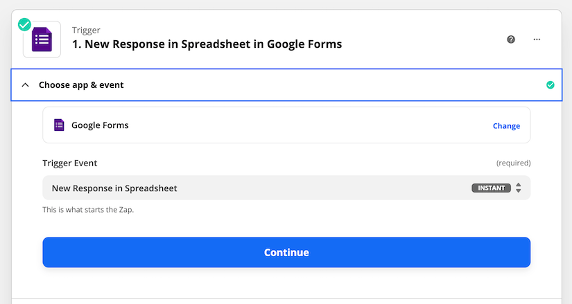 Add the Google Form module to your Zap