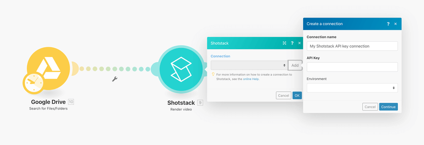 Connect Shotstack Render module