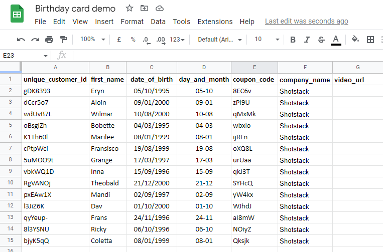 video-personalization-google-sheet