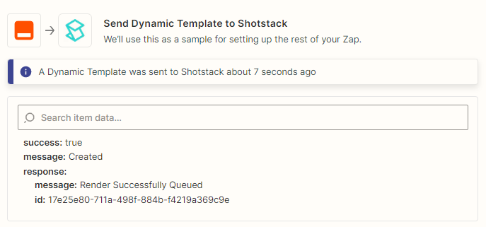 Shotstack create video from template setup