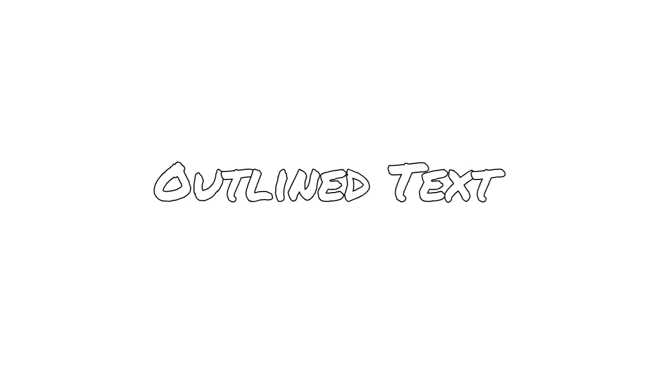 outlined text